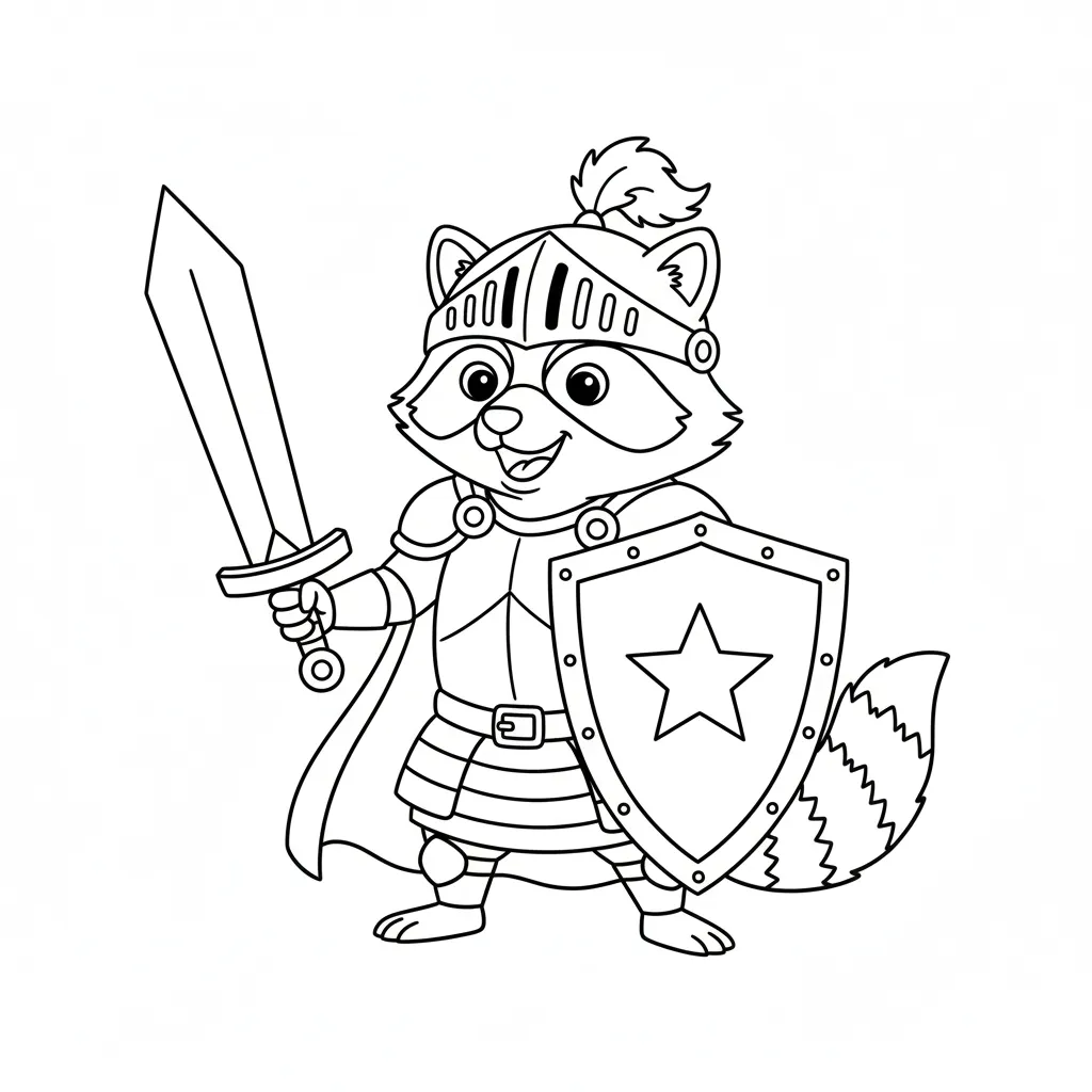 coloriage Raton Laveur à imprimer pdf