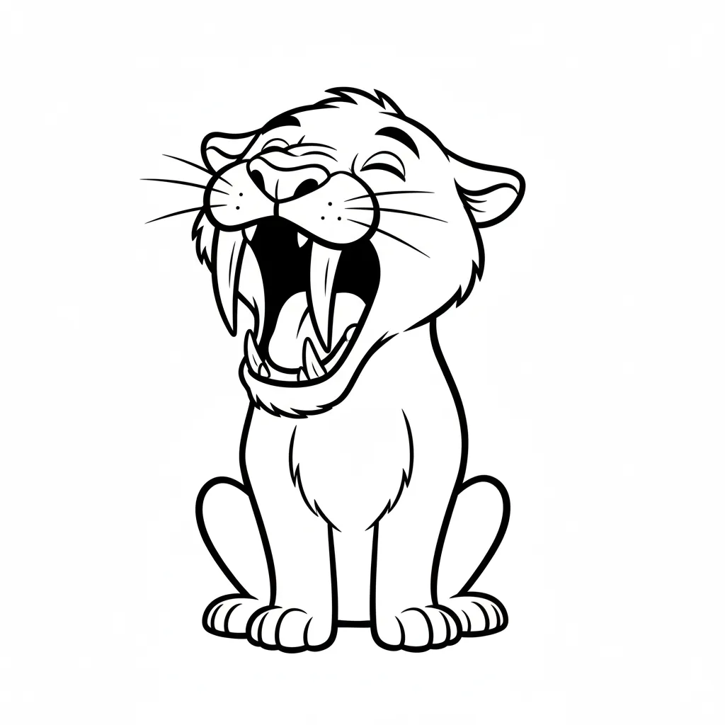 a imprimer coloriage Smilodon gratuit