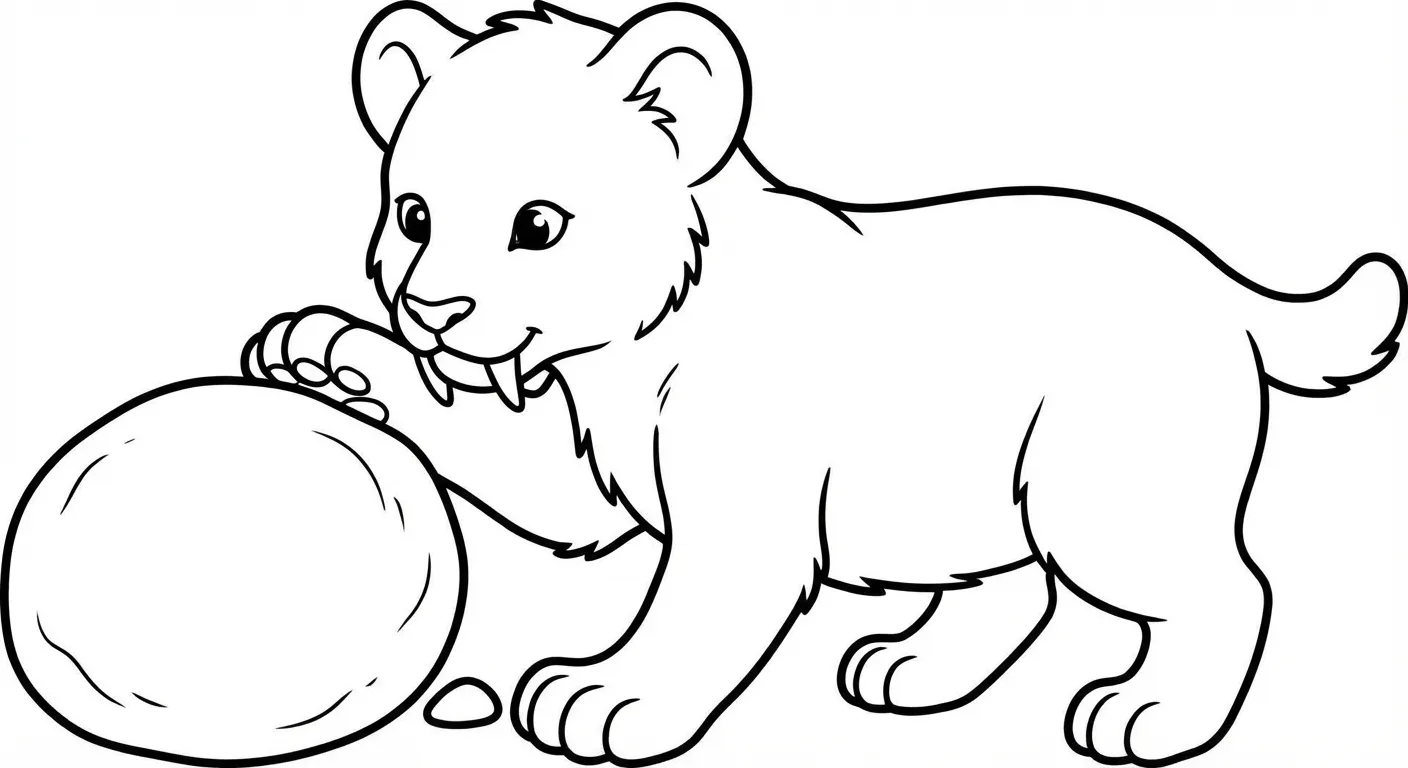 coloriage Smilodon à imprimer pour enfant de 10 ans 1