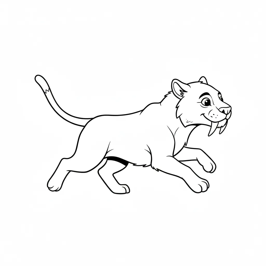 coloriage Smilodon en ligne