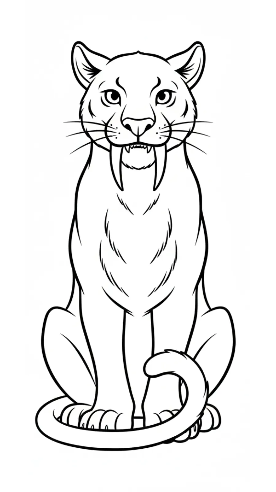 coloriage Smilodon gratuit à imprimer