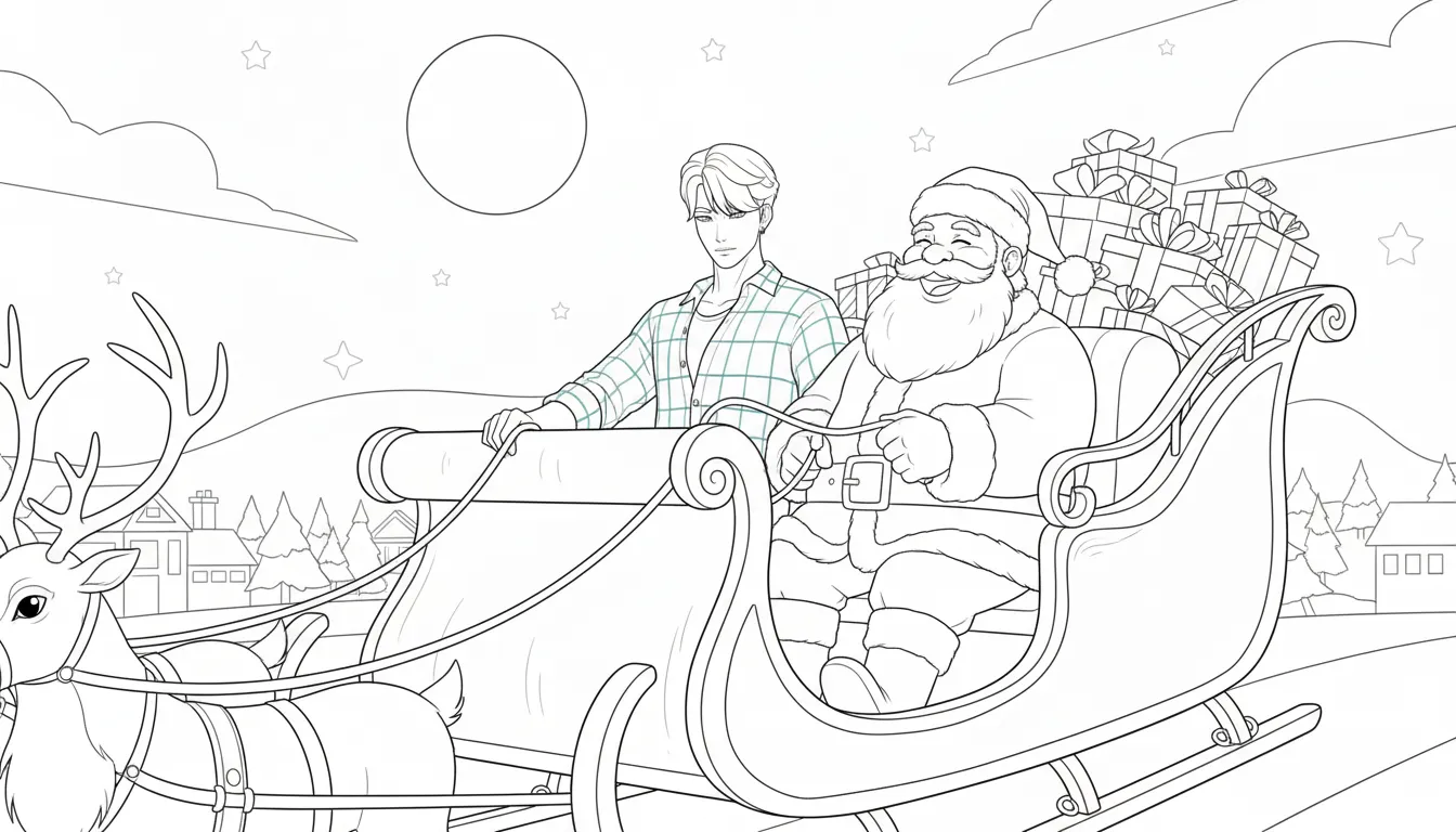 coloriage Saja Boys Noel à imprimer gratuitement pdf