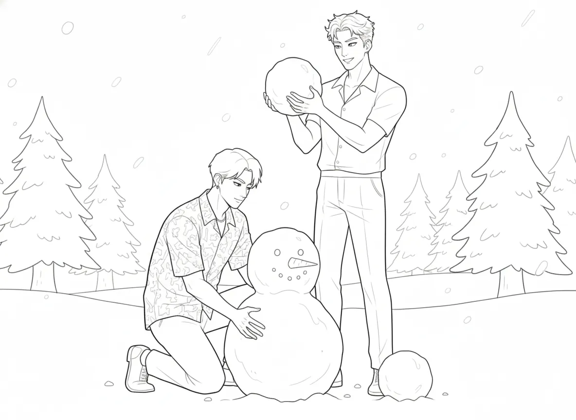 coloriage Saja Boys Noel a imprimer gratuit