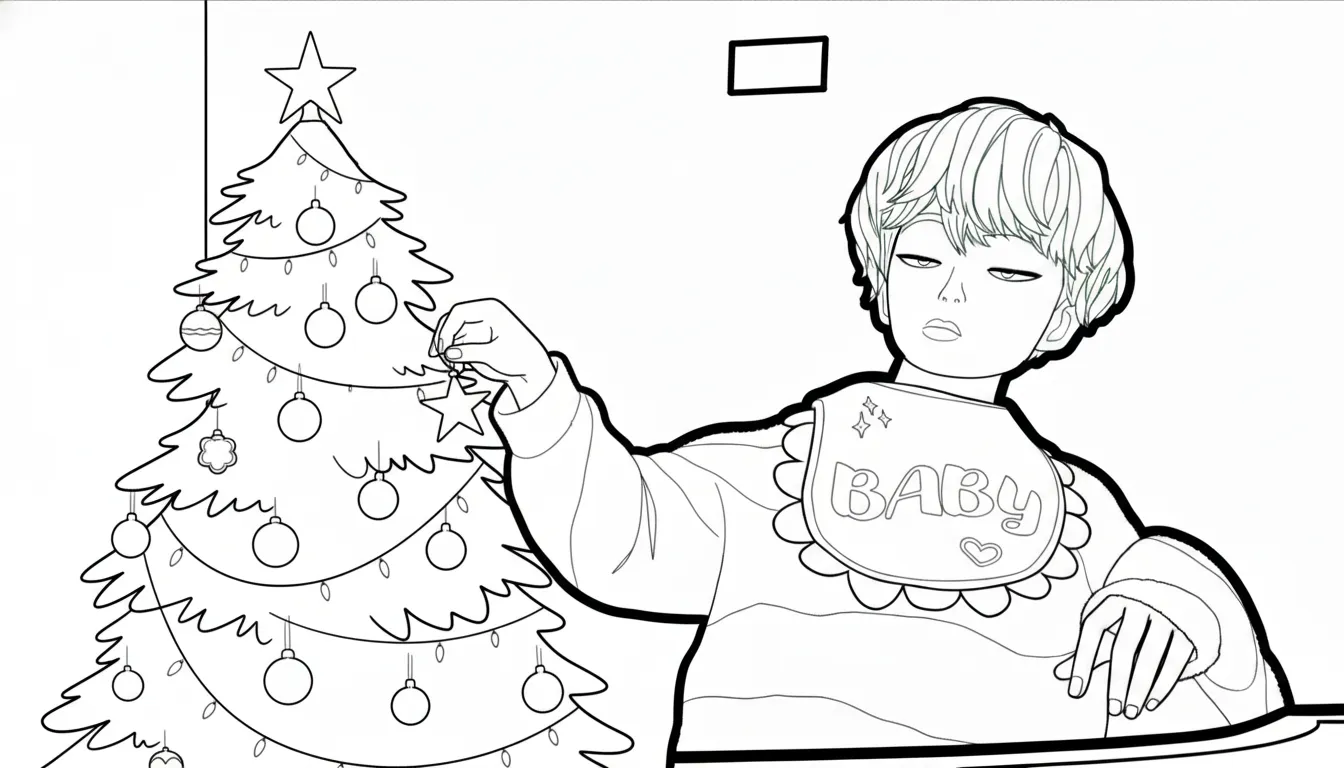 coloriage Saja Boys Noel pour enfant de 6 ans