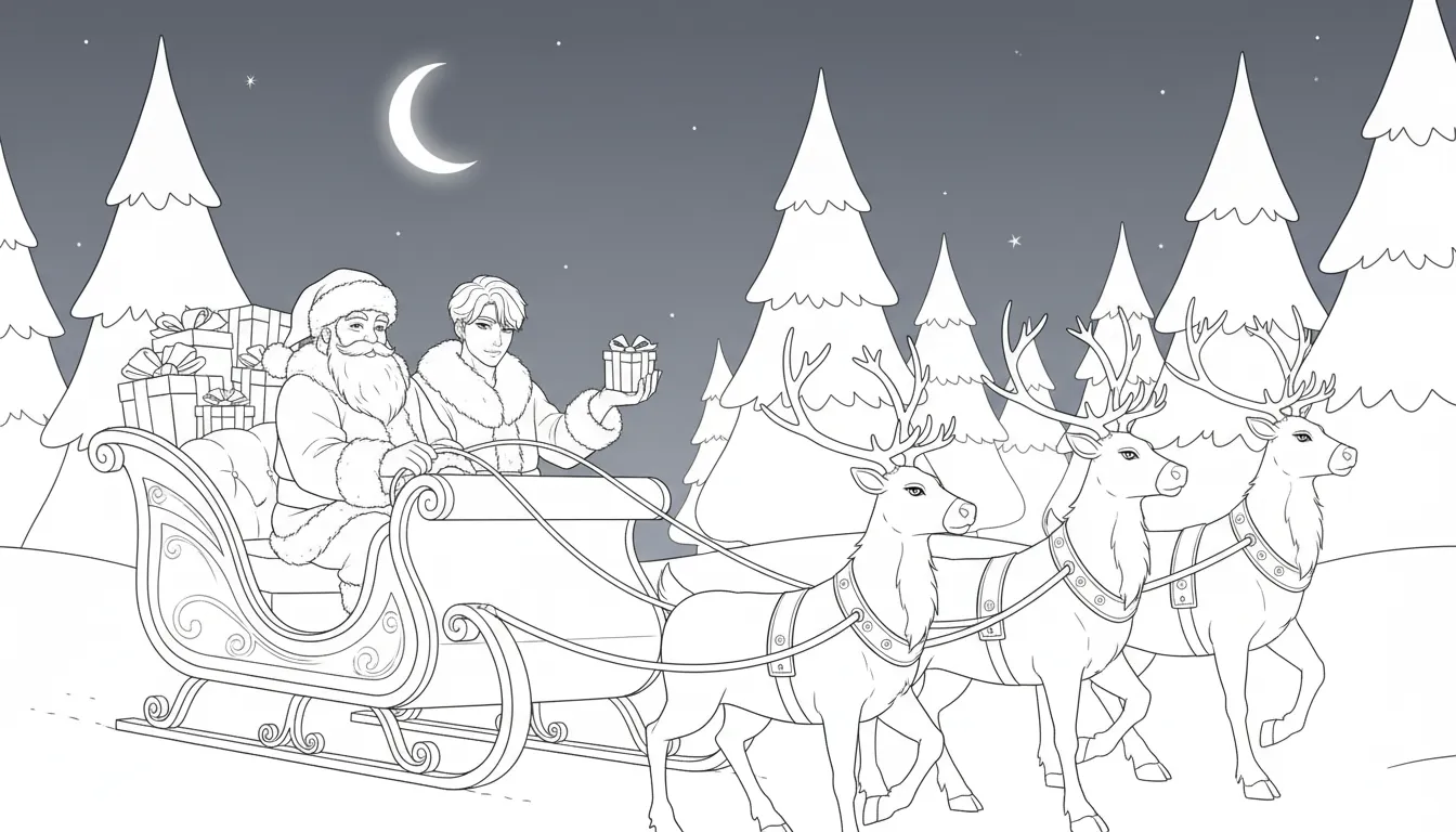 coloriage Saja Boys Noel pour enfants à télécharger