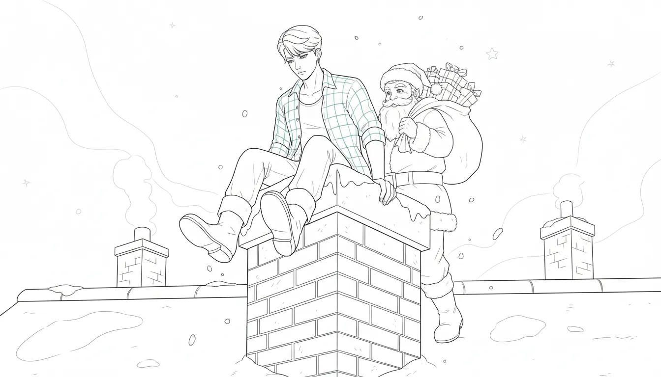 imprimer coloriage Saja Boys Noel