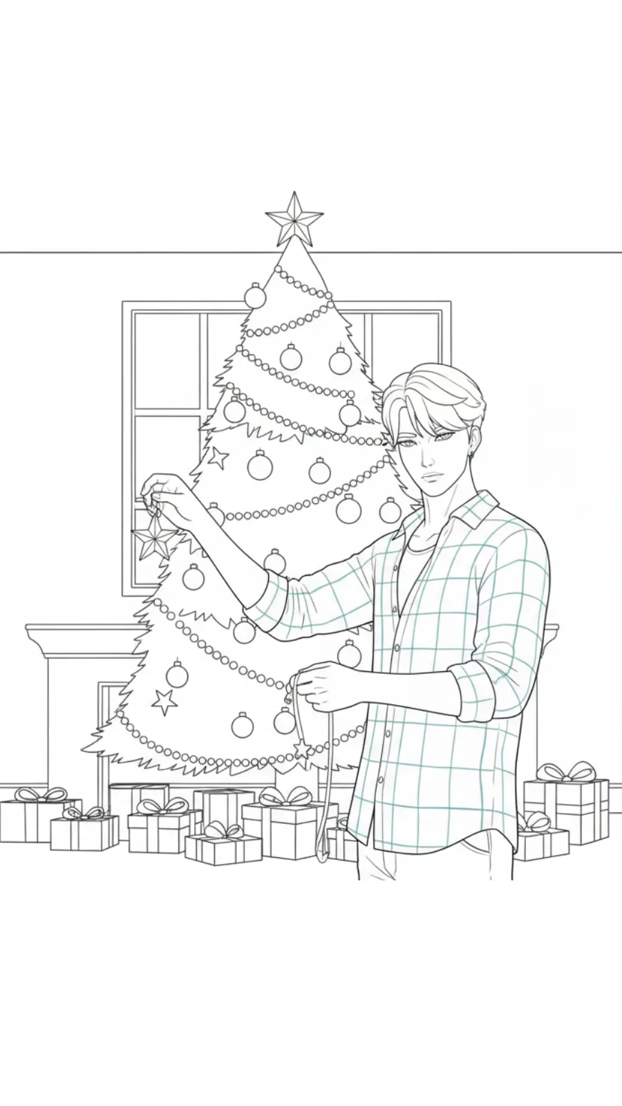 télécharger coloriage Saja Boys Noel gratuit