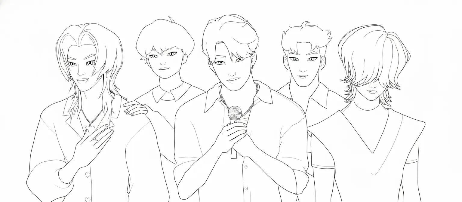 coloriage Saja Boys Noel pour enfant de 7 ans