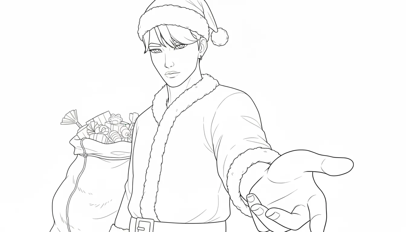 coloriage Saja Boys Noel pour enfant de à imprimer