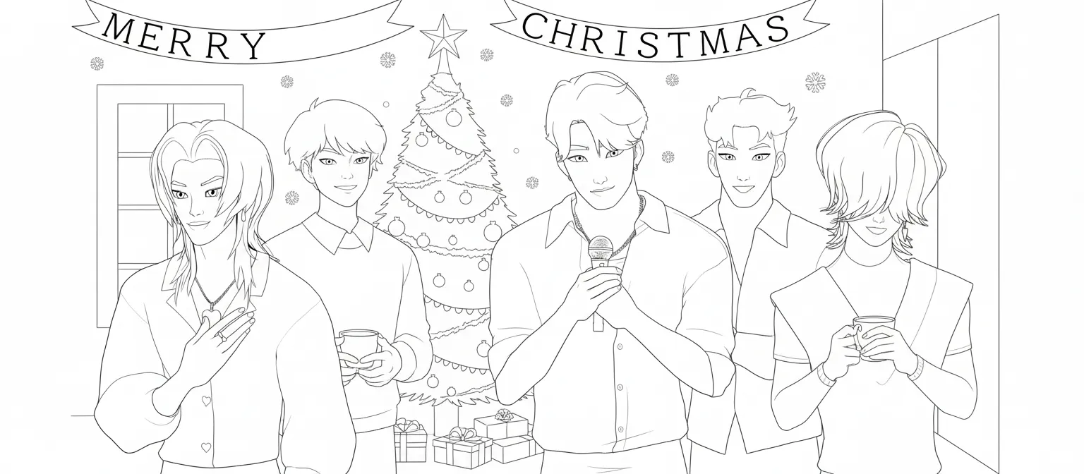 a imprimer coloriage Saja Boys Noel gratuit