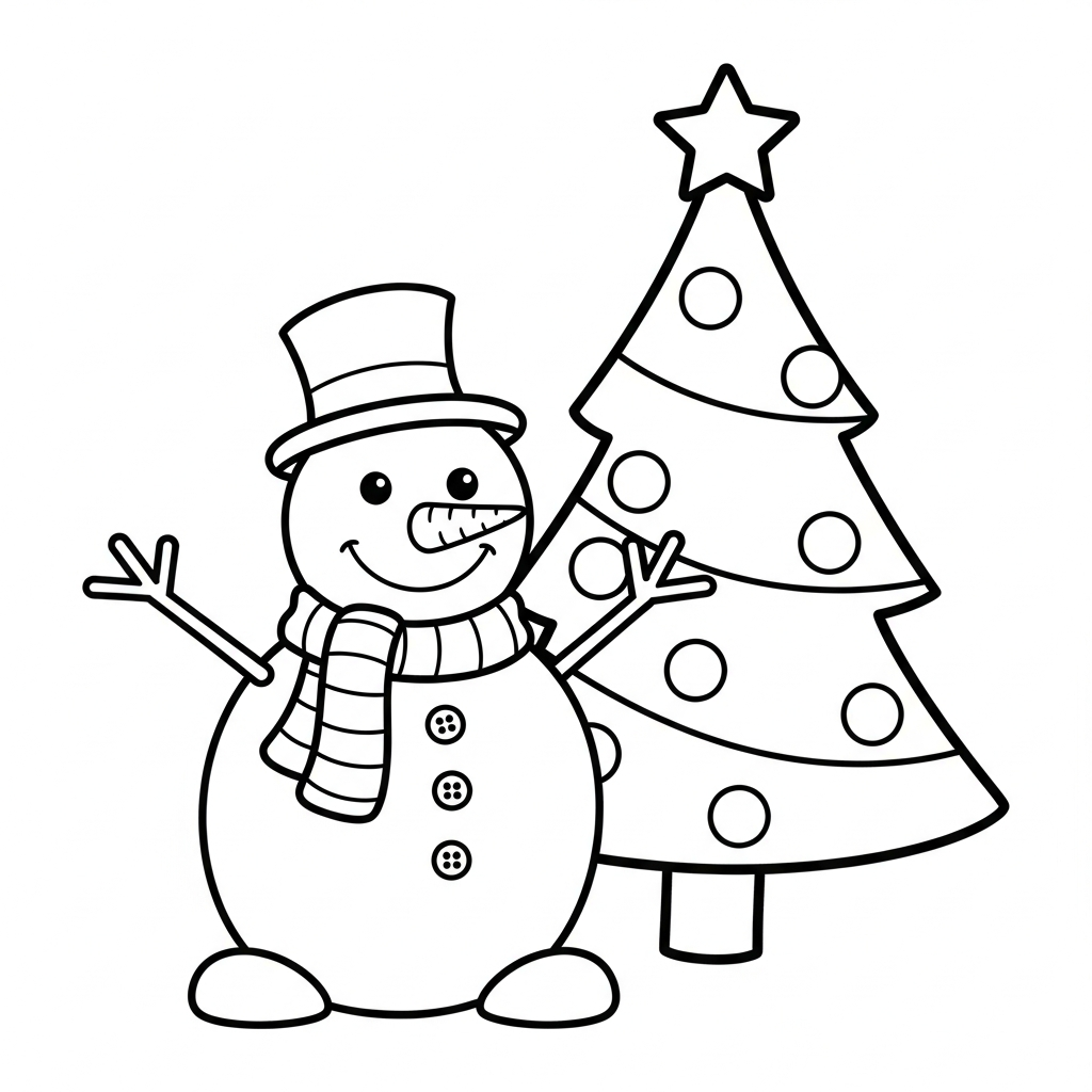 imprimer coloriage Bonhomme de neige updated pour enfant
