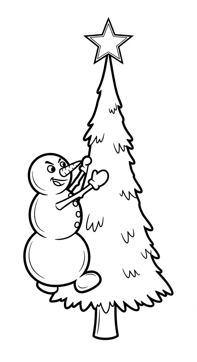 coloriage Bonhomme de neige updated à imprimer pour enfants