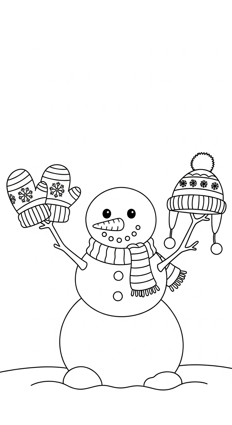 coloriage Bonhomme de neige updated pour primaire