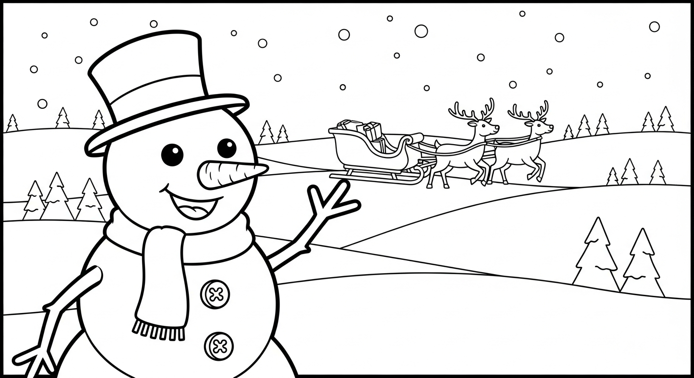 coloriage Bonhomme de neige updated à imprimer pour enfant de 10 ans