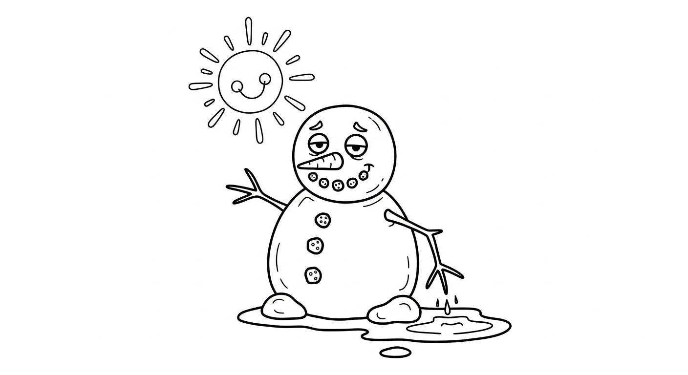 coloriage Bonhomme de neige updated en ligne pour enfant