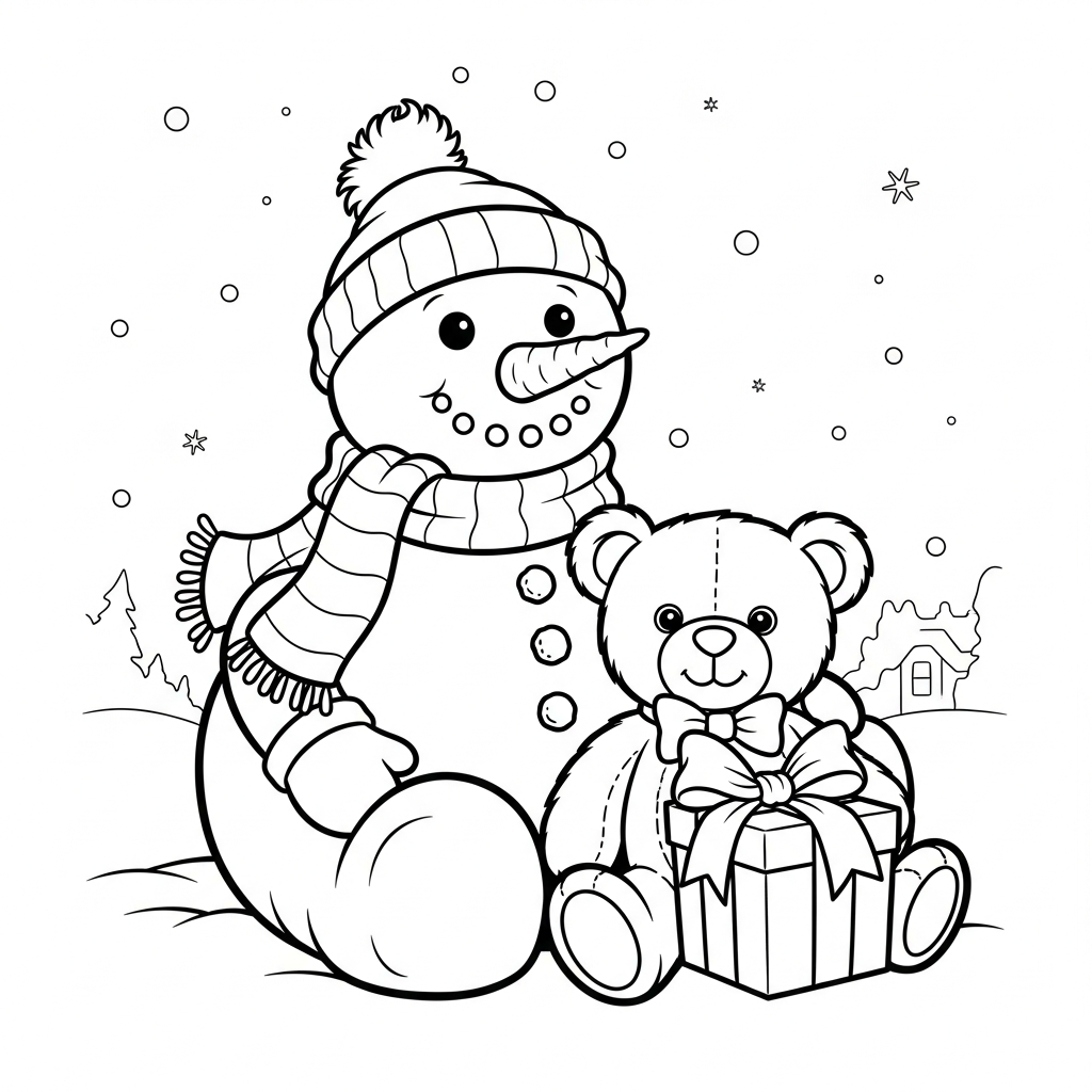 coloriage Bonhomme de neige updated a imprimer