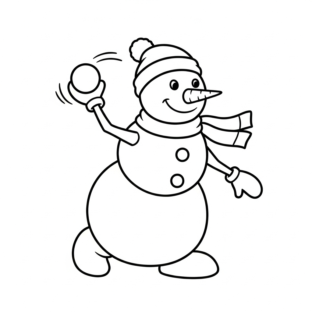 coloriage Bonhomme de neige updated a telecharger