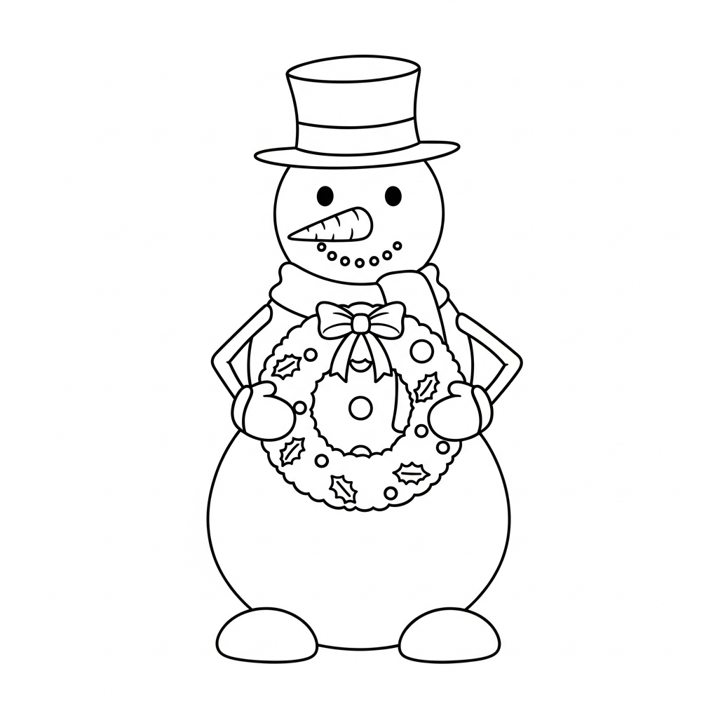 coloriage Bonhomme de neige updated pour enfant de 3 ans
