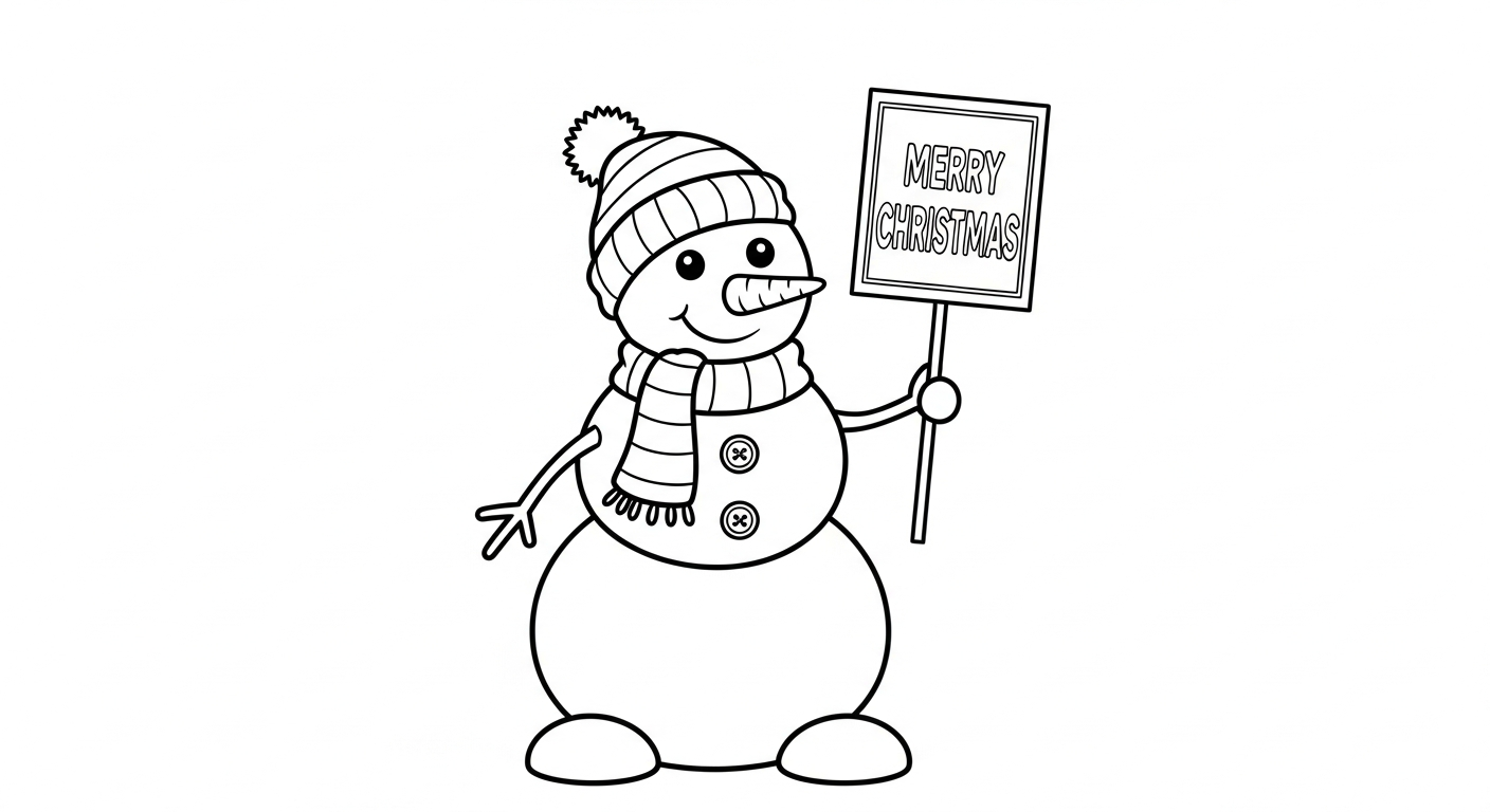 télécharger coloriage Bonhomme de neige updated gratuit