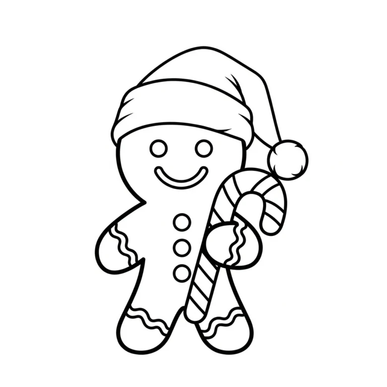 Coloriage Bonhomme en pain d’épice
