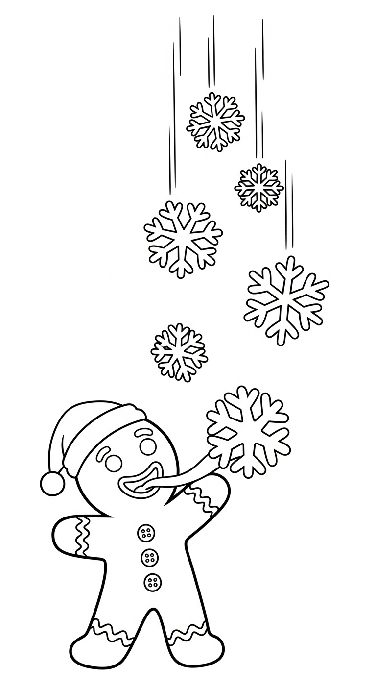 coloriage Bonhomme en pain d’épice updated gratuit en ligne 1