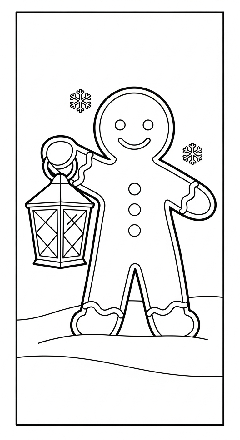 coloriage Bonhomme en pain d’épice updated gratuit à imprimer 1