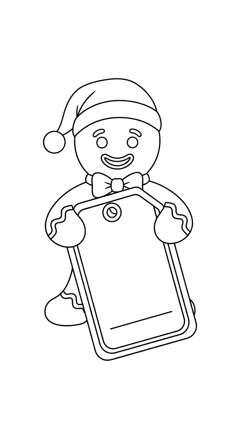 coloriage Bonhomme en pain d’épice updated gratuit en ligne