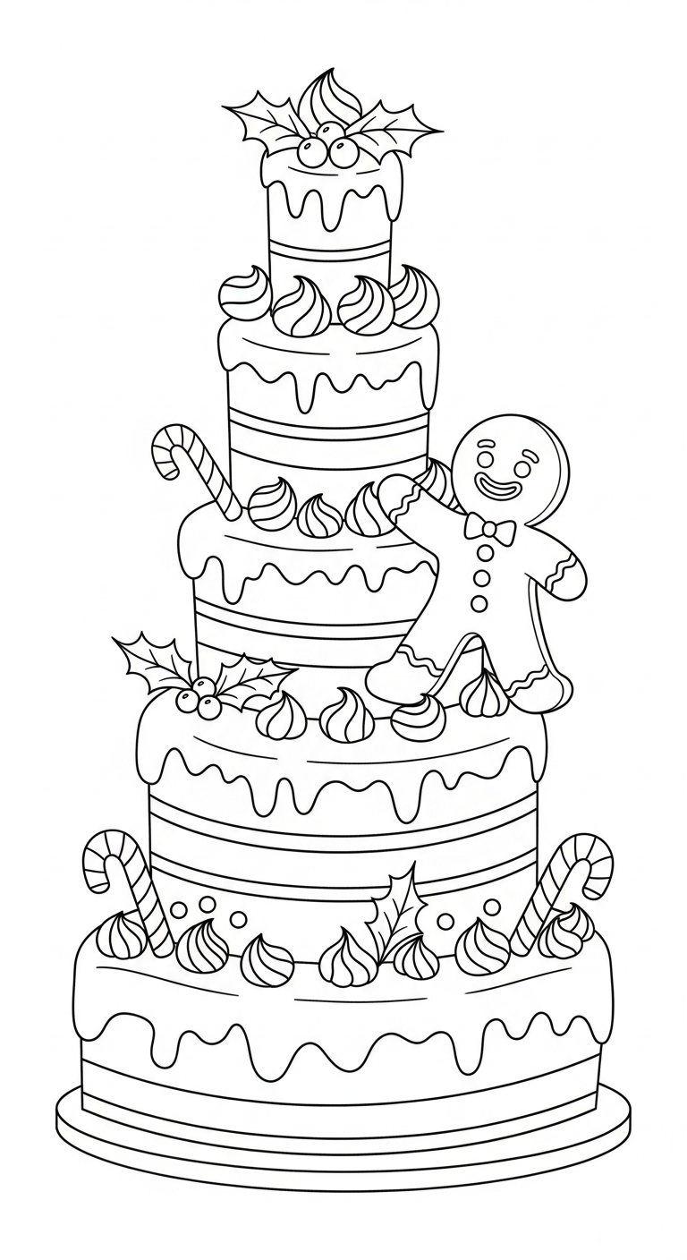 image pour coloriage Bonhomme en pain d’épice updated enfant 1