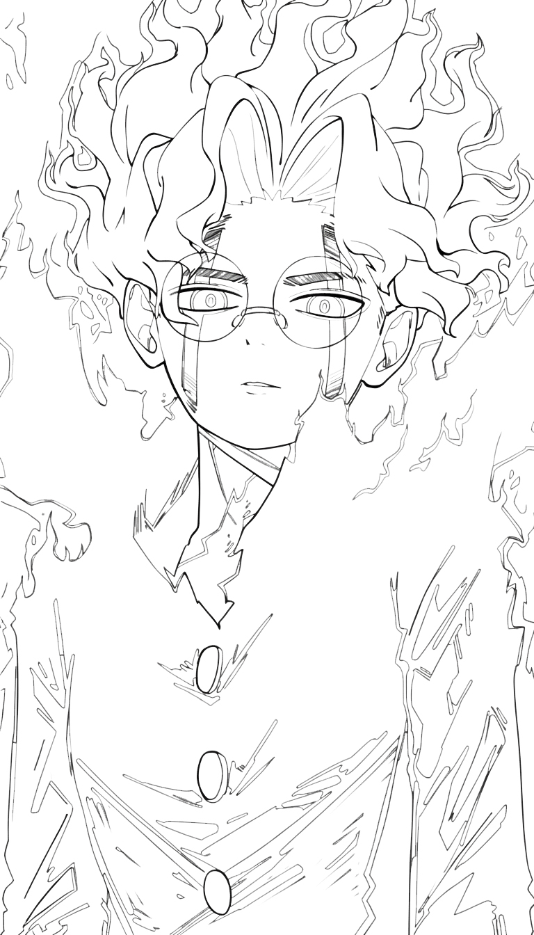 coloriage Dandadan updated pour enfants à télécharger