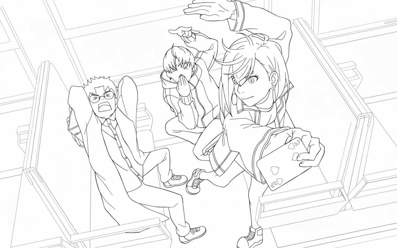 imprimer coloriage Dandadan updated pour enfant