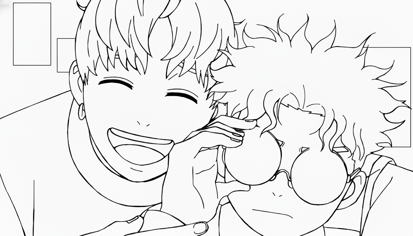 coloriage Dandadan updated pour enfant de à imprimer