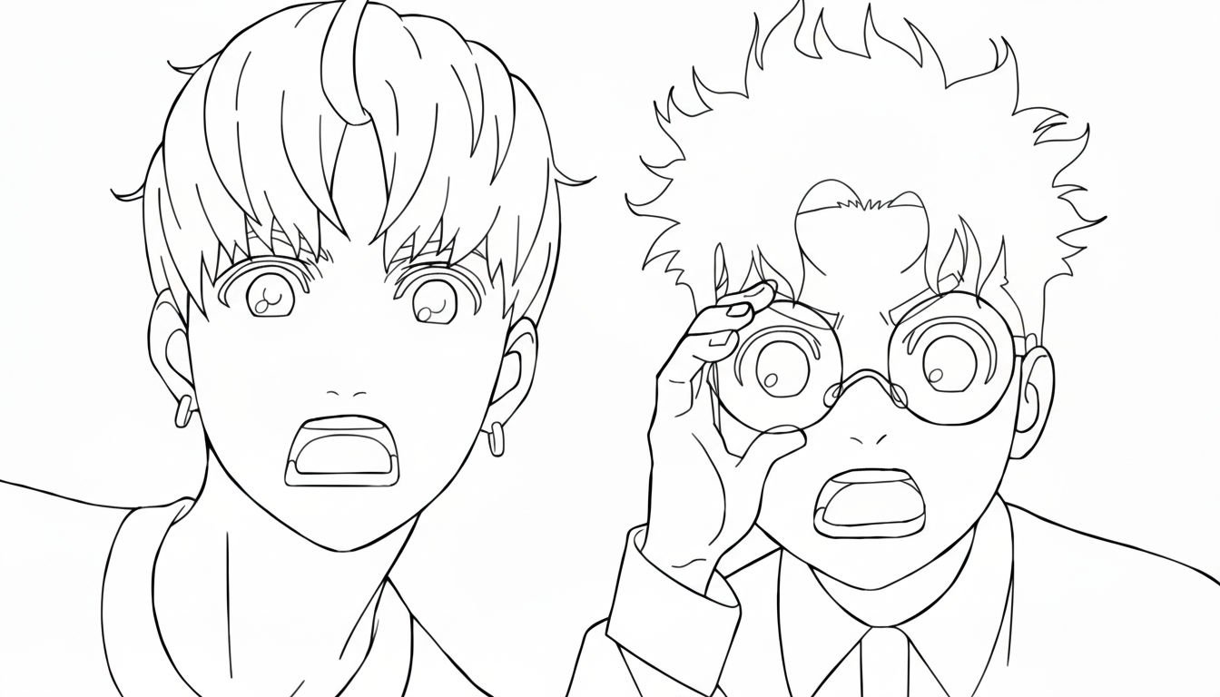 coloriage Dandadan updated d'enfant a imprimer