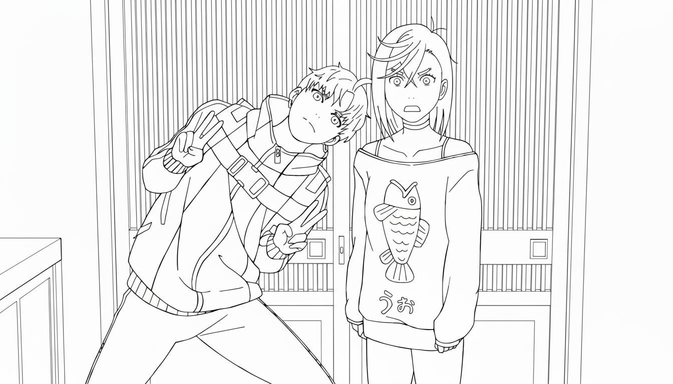 coloriage Dandadan updated de pour enfants