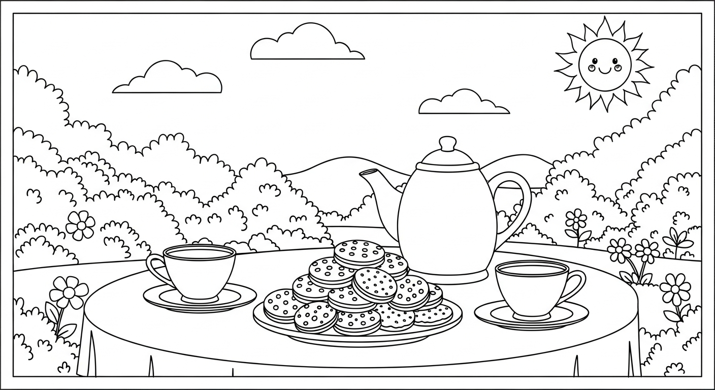 image pour coloriage Dessert enfant