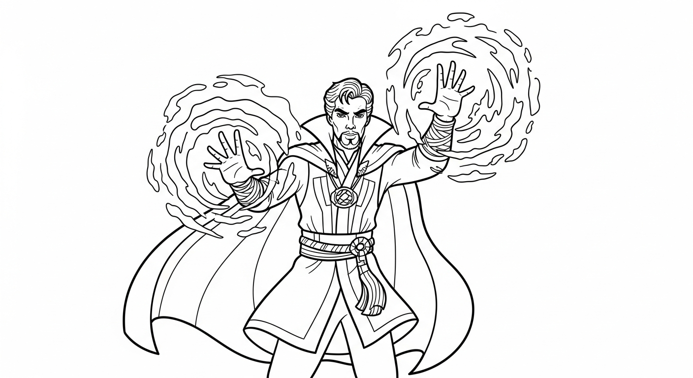coloriage Doctor Strange a dessiner et imprimer
