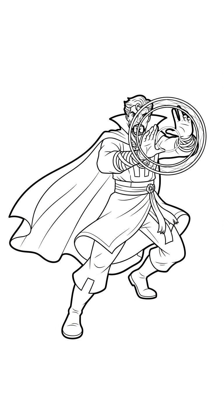 image de coloriage Doctor Strange pour enfant