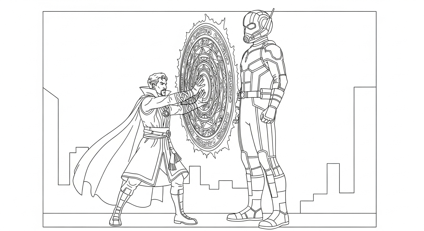coloriage Doctor Strange pour enfant de à imprimer