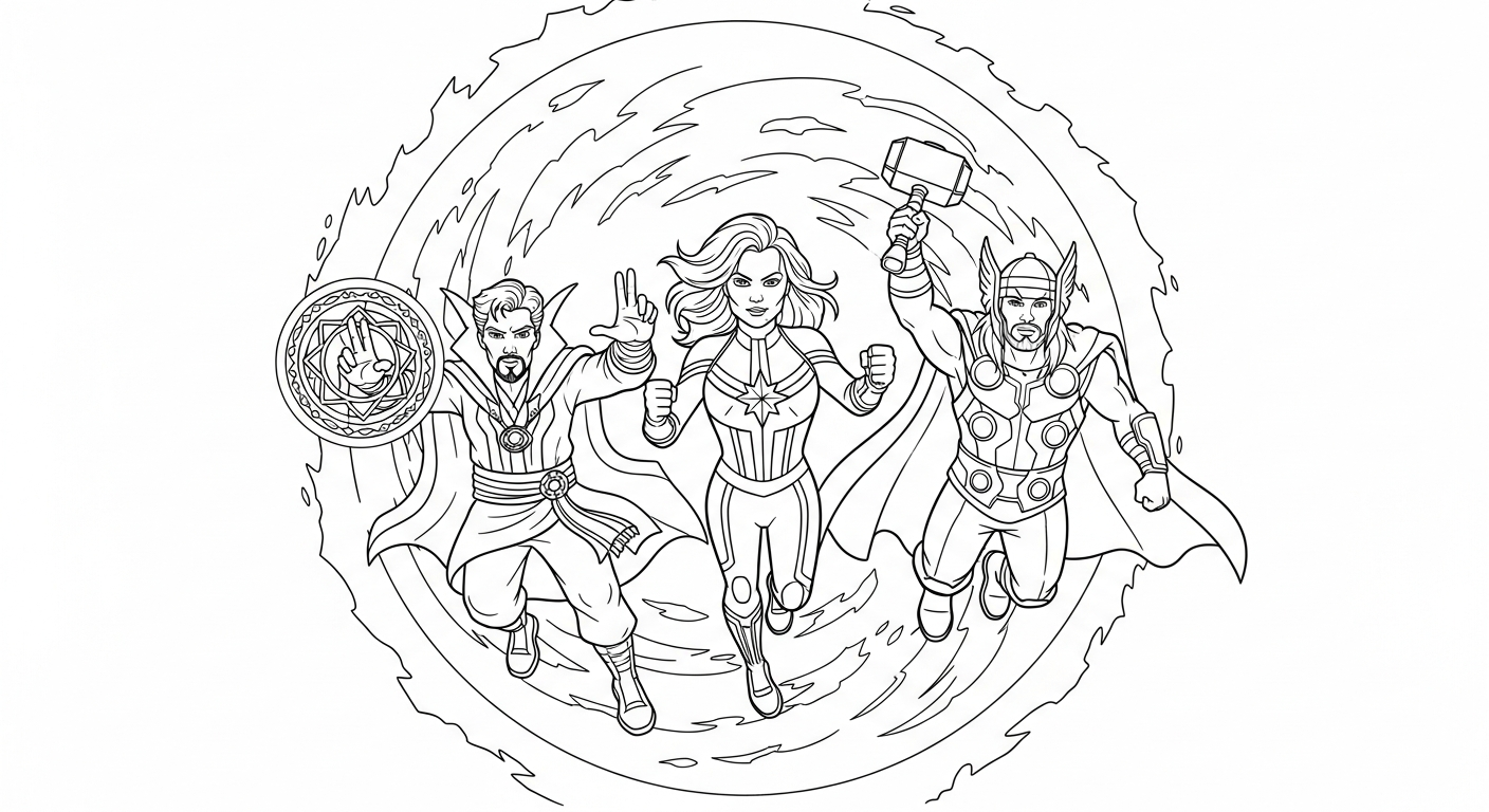 coloriage Doctor Strange à imprimer