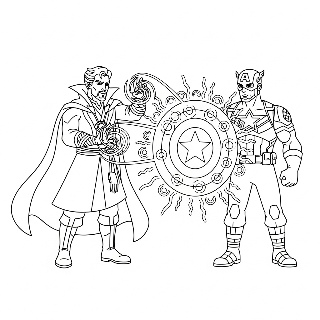 coloriage Doctor Strange à imprimer pour enfants