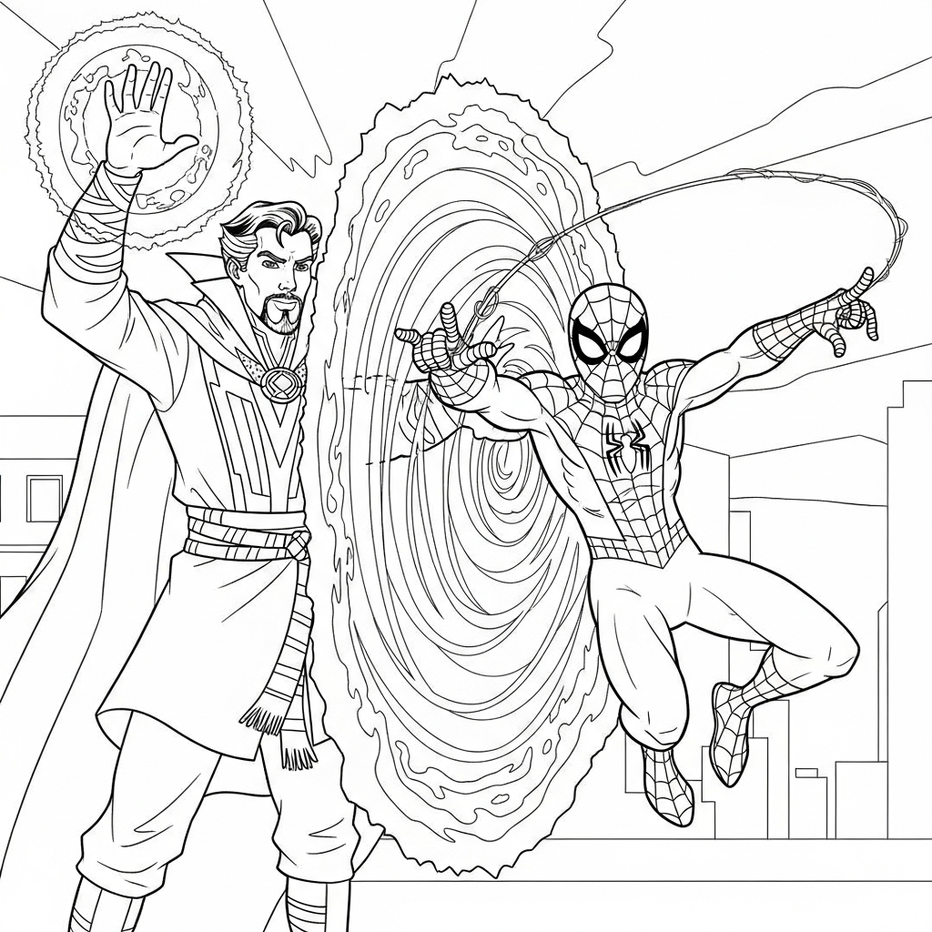 coloriage Doctor Strange à imprimer a4