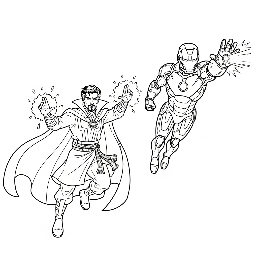 coloriage Doctor Strange à imprimer pdf