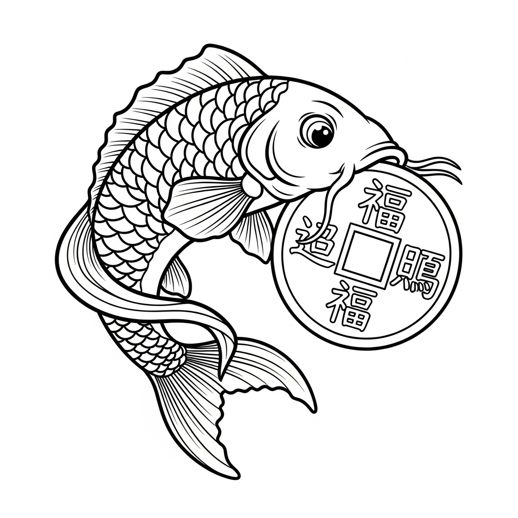 coloriage Koï et dessins