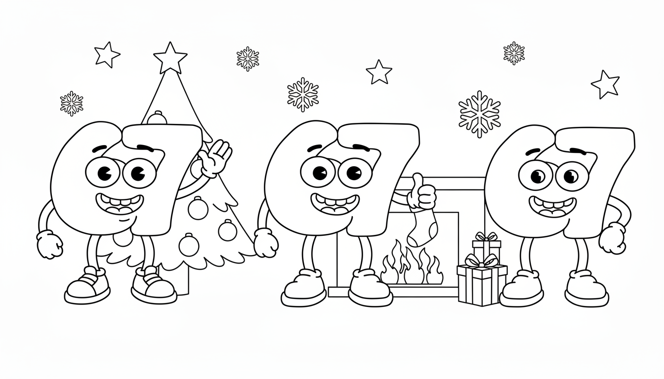 coloriage Los 67 a imprimer pour enfant de 4 ans