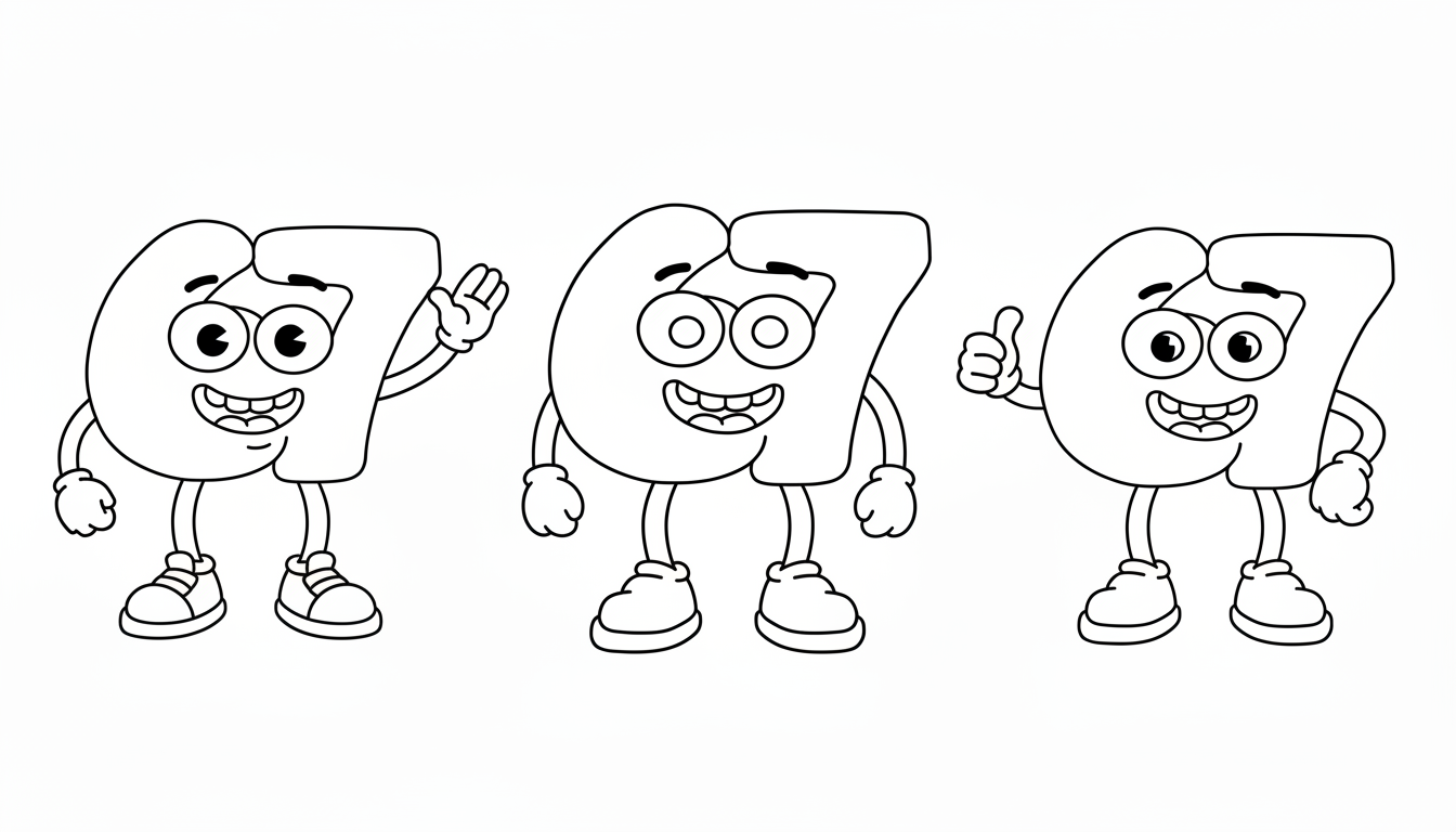 coloriage Los 67 à imprimer pour enfant de 7 ans