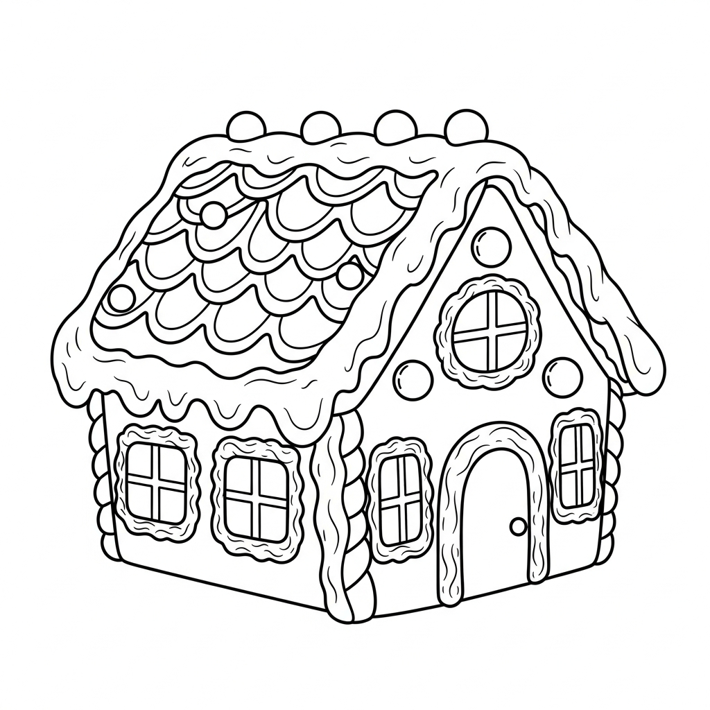 coloriage Maison En Pain D’épices updated d'enfant a imprimer