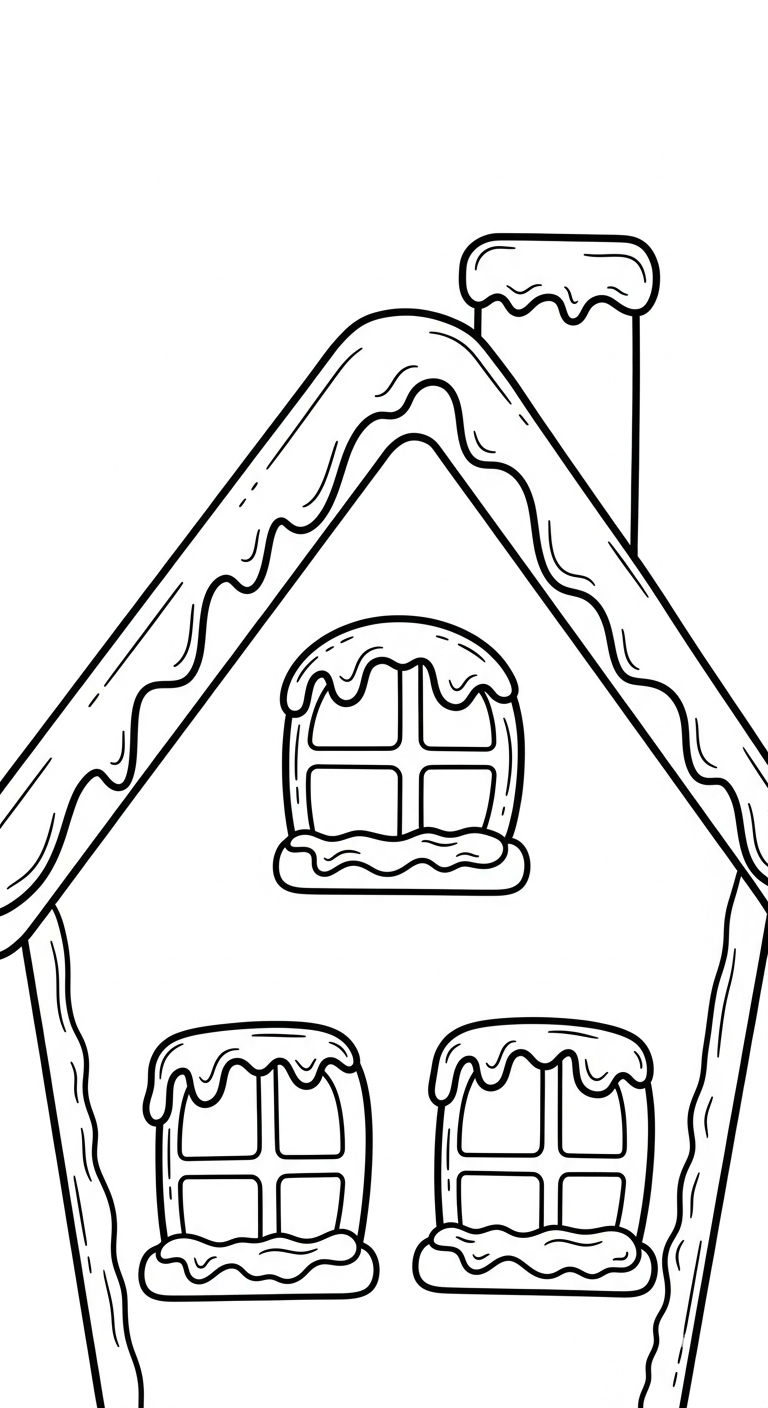 coloriage Maison En Pain D’épices updated à imprimer pour enfant de 3 ans