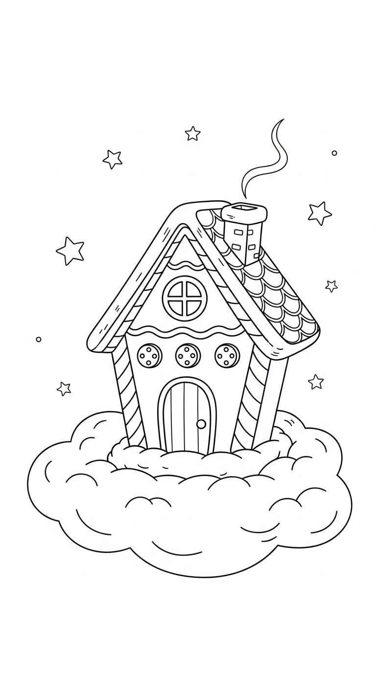 coloriage Maison En Pain D’épices updated en ligne pour enfant