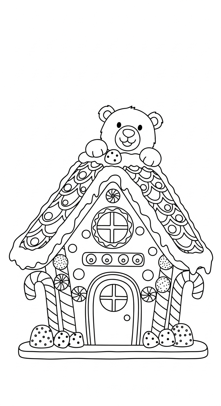 coloriage Maison En Pain D’épices updated gratuit pour enfants