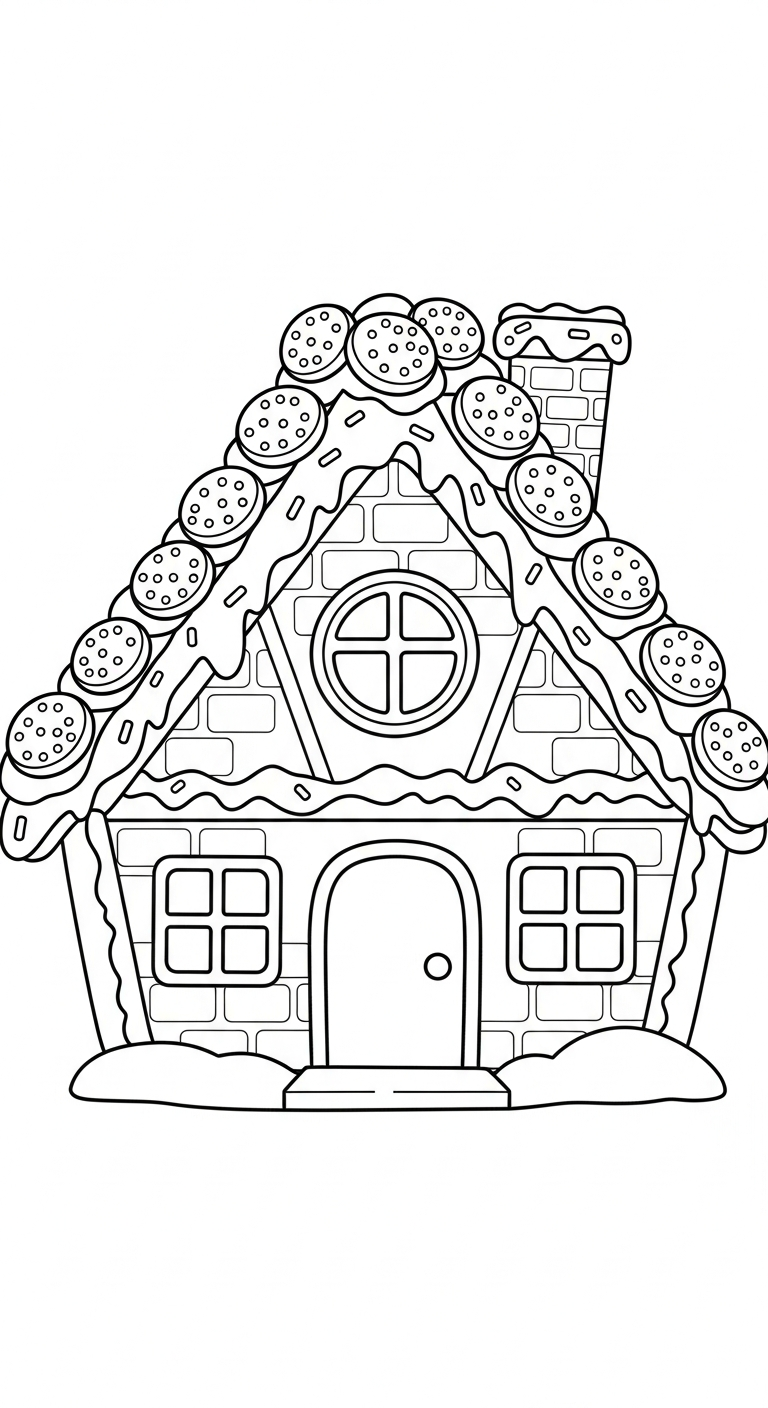 coloriage Maison En Pain D’épices updated gratuit à imprimer