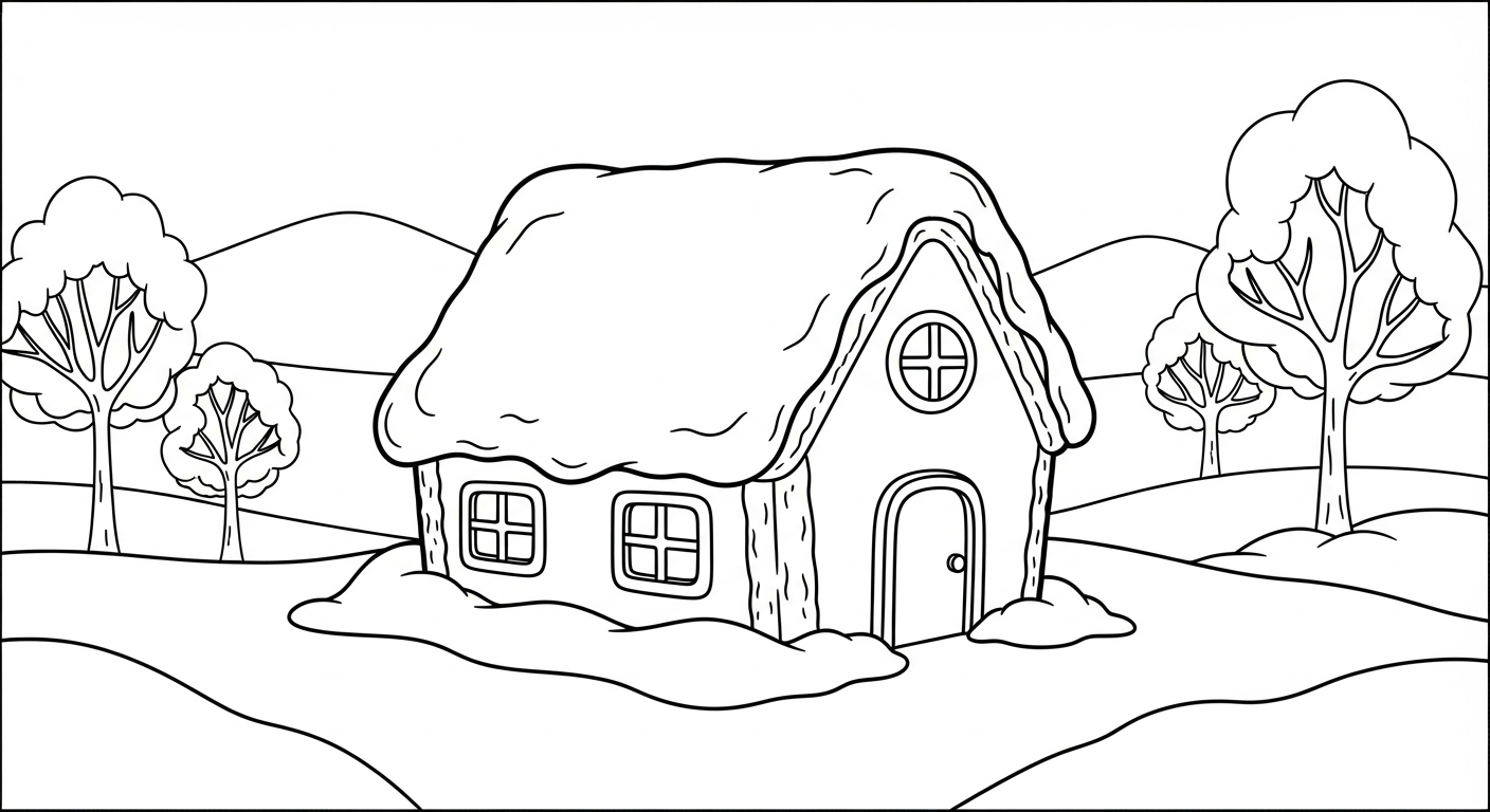 coloriage Maison En Pain D’épices updated à imprimer kawaii